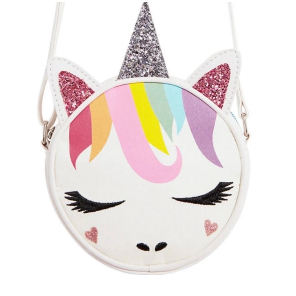 OMG Unicorn Crossbody Bag - White with Adjustable Strap